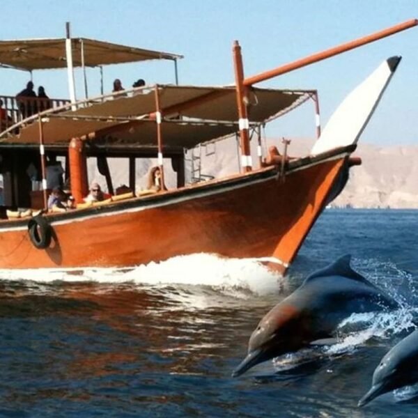 Breathtaking mountain and sea view in Musandam Peninsula, Oman